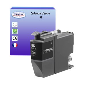 Cartouche d'encre compatible avec Brother DCP-J1050DW, DCP-J1140DW, MFC-J1010DW, LC421XL Noire
