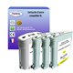 T3AZUR -Lot de 4 Cartouches compatibles HP n°10+ n°11 