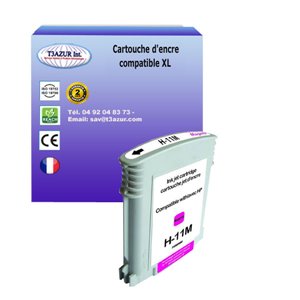 T3AZUR -Cartouche compatible HP n°11 ( C4837AE ) - Magenta