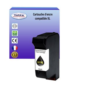 T3AZUR - Cartouche remanufacturé HP n°15 Noire