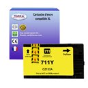 T3AZUR -Cartouche compatible pour HP711 XL (CZ132A) Yellow