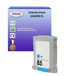 T3AZUR -Cartouche compatible pour HP85 (C9425A) Cyan
