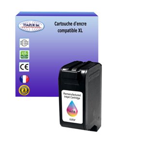 T3AZUR - Cartouche compatible avec l'imprimante HP remplace HP 78 ( C6578AE ) - Couleur - 39ml