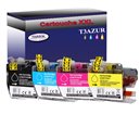 T3AZUR - Lot de 4 Cartouches compatibles Brother LC3219 XL (avec puce)