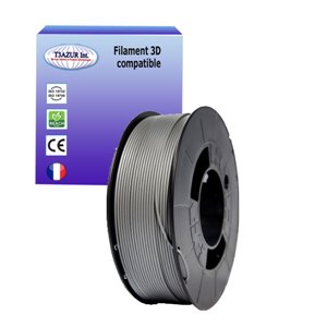 Filament PLA 3D - Diamètre 1.75mm - Bobine 1kg - Couleur Argent