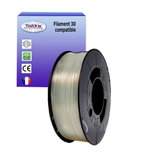 Filament PLA 3D - Diamètre 1.75mm - Bobine 1kg - Couleur Transparente