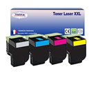 Lot de 4 Toners compatibles Lexmark CS317/ CX317/ CS417/ CX417 (Noir+Couleur)