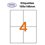 Étiquettes adhésives, 105x148mm, (4étiquettes/feuille) - blanc - 20 feuilles