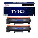 T3AZUR - Lot de 2 Toners compatibles Brother TN2420