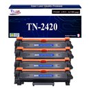 T3AZUR - Lot de 4 Toners compatibles Brother TN2420