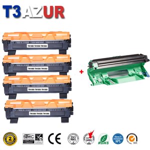 4 Toners +Tambour compatible pour Brother TN1050 + DR1050