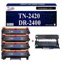 T3AZUR - 4 Toners + Tambour compatible Brother TN2420+DR2400