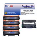 T3AZUR - 4 Toners + Tambour compatible Brother TN2420+DR2400