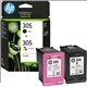 Lot de 2 Cartouches HP 305 (6ZD17AE) ( Noire+Couleur) -Authentique