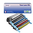 T3AZUR - Lot de 4 Toner génériques HP Q6460A / Q6461A / Q6462A / Q6463A