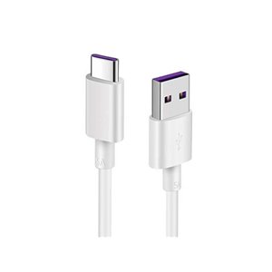 Reekin 5A SUPERFAST Chargeur USB Type-C - 1,0 mètre (Blanc-Nylon)