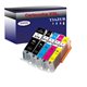 5 Cartouches Compatibles avec Canon PGI570/CLI571 XL (1Bk/1PBk/1C/1M/1Y) - T3AZUR