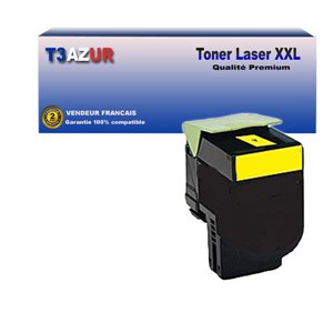 Toner compatible avec Lexmark CS421/CS521 (78C2XY0/78C2XYE/78C20Y0) Jaune - 5 000 pages