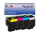 Lot de 4 Toners compatibles avec Lexmark CS421 / CS521