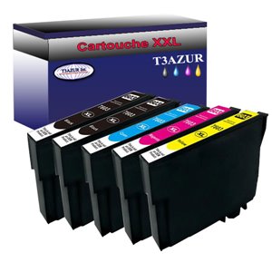 Lot de 5 Cartouches Compatibles pour Epson 603XL - T3AZUR Lot de 5 Cartouches Compatibles pour Epson 603XL - T3AZUR