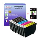 10 Cartouches Compatibles avec Epson Expression Home XP-2100 XP-2105 XP-2150 XP-2155 remplace Epson 603XL- T3AZUR