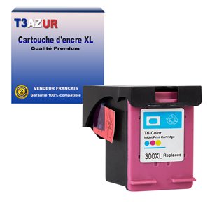 T3AZUR - Cartouche compatible HP n°300XL ( CC644EE ) - Couleur- Haute Capacité
