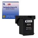 T3AZUR  -Cartouche compatible pour HP n°302 XL / HP302XL (F6U68AE) - Noire