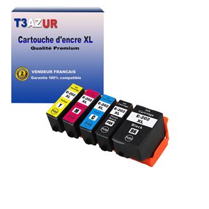 T3AZUR - Lot de 5 Cartouches compatibles EPSON 202XL 