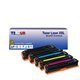 207X - 5x Toners compatibles avec HP W2210X W2211X W2212X W2213X (1Noire+1Cyan+1Magenta+1Jaune) - T3AZUR
