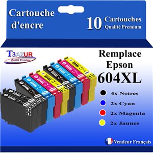 10x Cartouches compatibles avec Epson 604 XL 