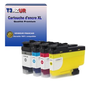 T3AZUR - Lot de 4 Cartouches compatibles Brother LC3239 (LC-3239) XL 