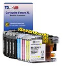 T3AZUR - Lot de 4 Cartouches compatibles Brother LC22 XL