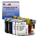 T3AZUR - Lot de 4 Cartouches compatibles Brother LC22 XL