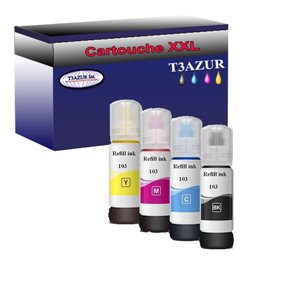 Lot de 4 cartouches d'encre de rechange pour Epson 104 