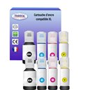 T3AZUR - Lot de 4 Encre compatible Epson 102