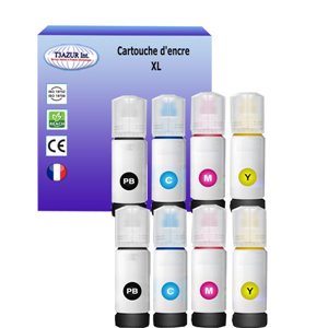 T3AZUR - Lot de 8 Encres compatibles Epson 113