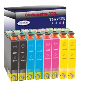 8 cartouches d'encre compatibles pour Epson XP-452, XP-455 remplace Epson T29XL (29XL) - T3AZUR 8 cartouches d'encre compatibles pour Epson XP-452, XP-455 remplace Epson T29XL (29XL) - T3AZUR