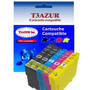 6 cartouches d'encre compatibles avec Epson 502XL (3Bk+1C+1M+1Y)