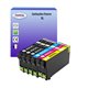 T3AZUR - 6 Cartouches compatibles avec Epson WorkForce WF-7830DTWF, WF-7835, WF-7835DTWF, 405 XL (3N+1C+1M+1J)