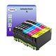 T3AZUR - 10 Cartouches compatibles avec Epson WorkForce Pro WF-3820, WF-3820DWF,WF-3825, 405XL (3N+1C+1M+1J)