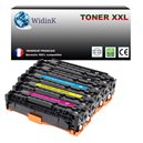 5 Toners compatibles avec HP CB540/ CB541 / CB542A  / CB543A