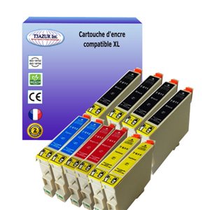 Lot de 10 cartouches compatibles avec les appareils EPSON-Stylus D68 / D88 / D88 plus / DX3800 / DX3850 / DX4200 / DX4250/ T0611