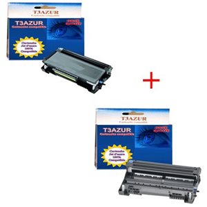 Toner+Tambour compatible Brother MFC8370DN / MFC8380DN + Pack 20 papiers photos A6 230gr