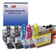 T3AZUR- 5x Cartouches compatibles avec Brother LC421 XL pour Brother DCP-J1050DW, DCP-J1140DW, DCP-J114DW, DCP-J1800DW Jaune