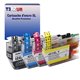 T3AZUR- 4x Cartouches compatibles avec Brother LC421 XL pour Brother DCP-J1050DW, DCP-J1140DW, DCP-J114DW, DCP-J1800DW Jaune