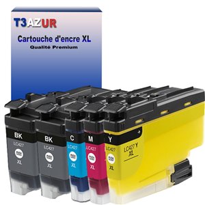 T3AZUR- 5x Cartouche compatible avec Brother LC427 XL pour Brother MFC-J6957DW, MFC-J6957DWT, MFC-J6959DW