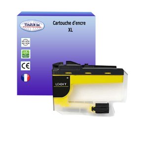 T3AZUR- Cartouche compatible avec Brother LC424 XL pour Brother Mini 19 Biz-SL Jaune