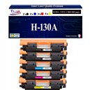 5 Toners génériques HP 130A, CF350,1,2,3A pour HP Color LaserJet Pro MFP M176, M176n, M177, M177fw+20f papiers photos A6 -T3AZUR