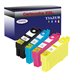 Lot de 4 Cartouches Compatibles pour Epson T3591 / T3592 / T3593 / T3594 (35XL)- T3AZUR