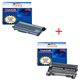 TN2120/DR2100 - Pack de Toner + Tambour Laser compatible Brother TN2120 + DR2100